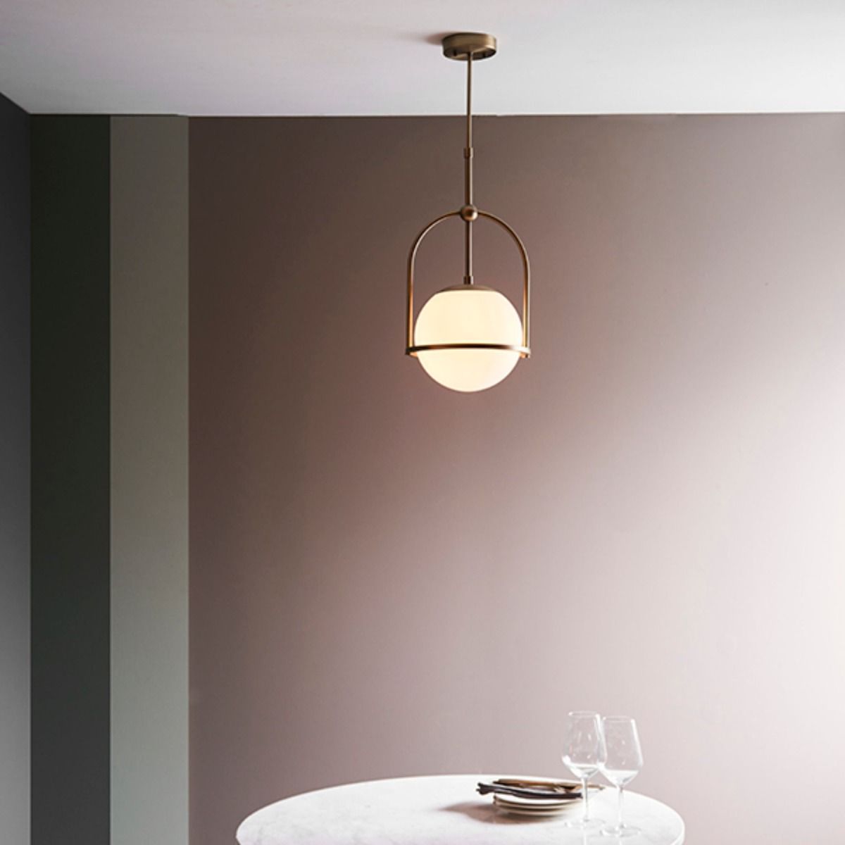 Pilar 1 Light Brass Ceiling Light