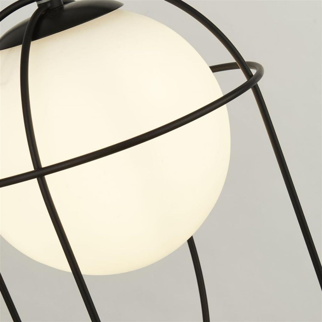 Axis Black and Opal Glass Pendant Ceiling Light