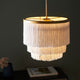 Itziar 1 Light Gold and White Pendant Ceiling Light