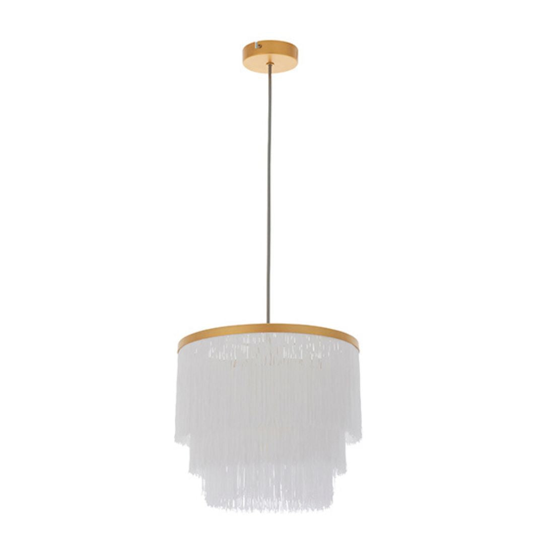 Itziar 1 Light Gold and White Pendant Ceiling Light