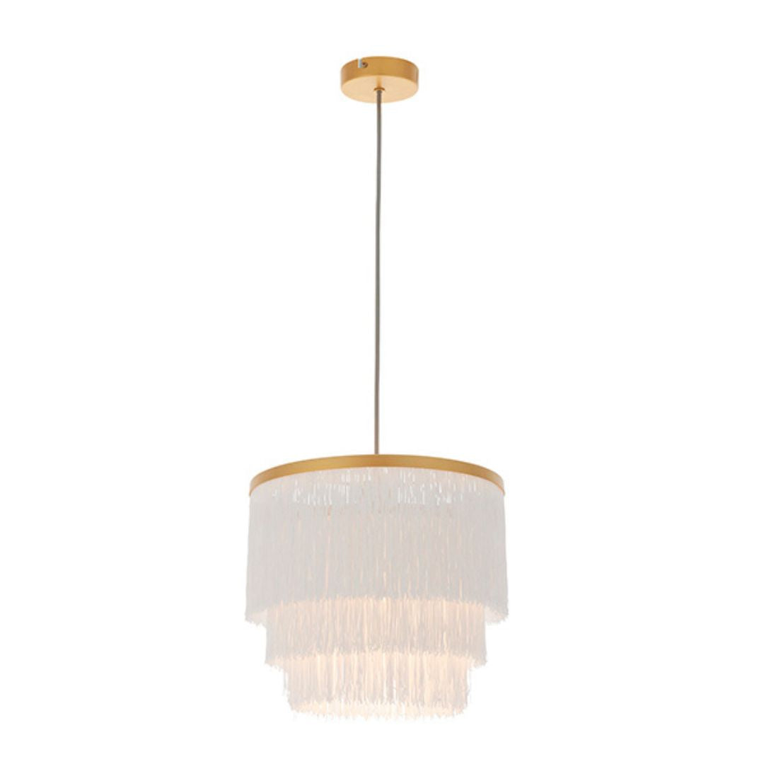 Itziar 1 Light Gold and White Pendant Ceiling Light