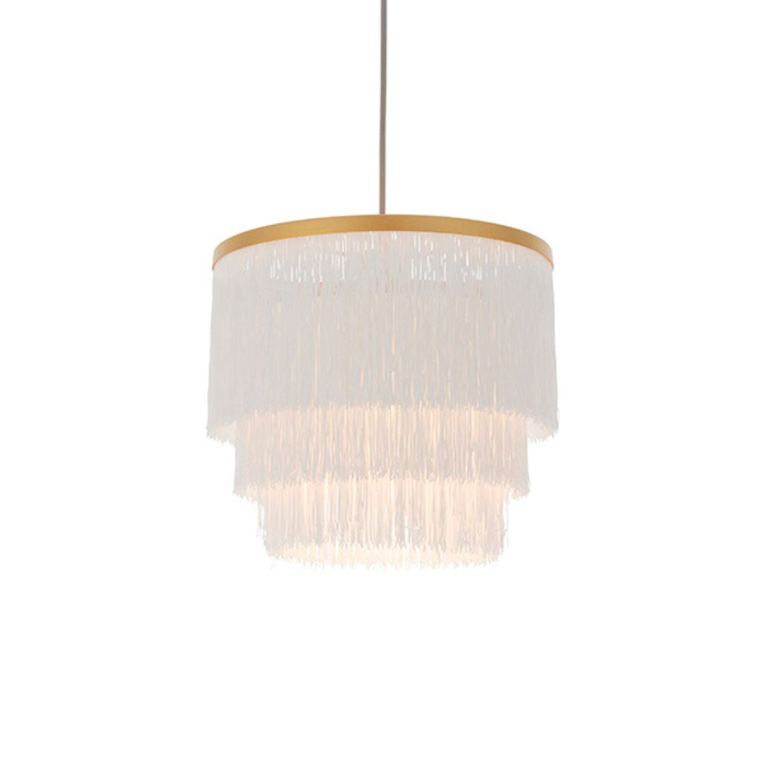 Itziar 1 Light Gold and White Pendant Ceiling Light