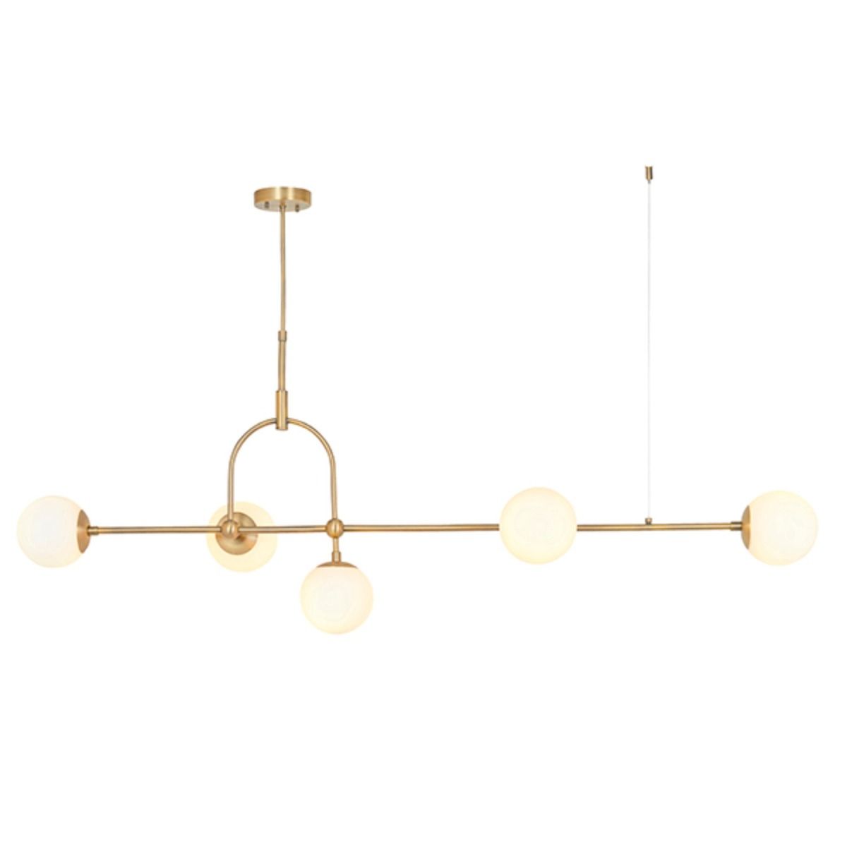Pilar 5 Light Brass Ceiling Light