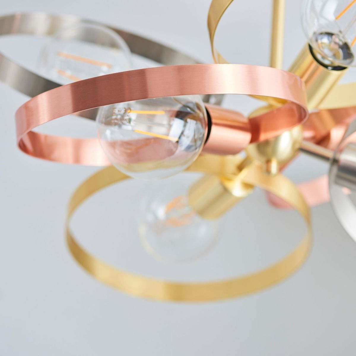 Hoop 6 Light Semi Flush Trio Ceiling Light