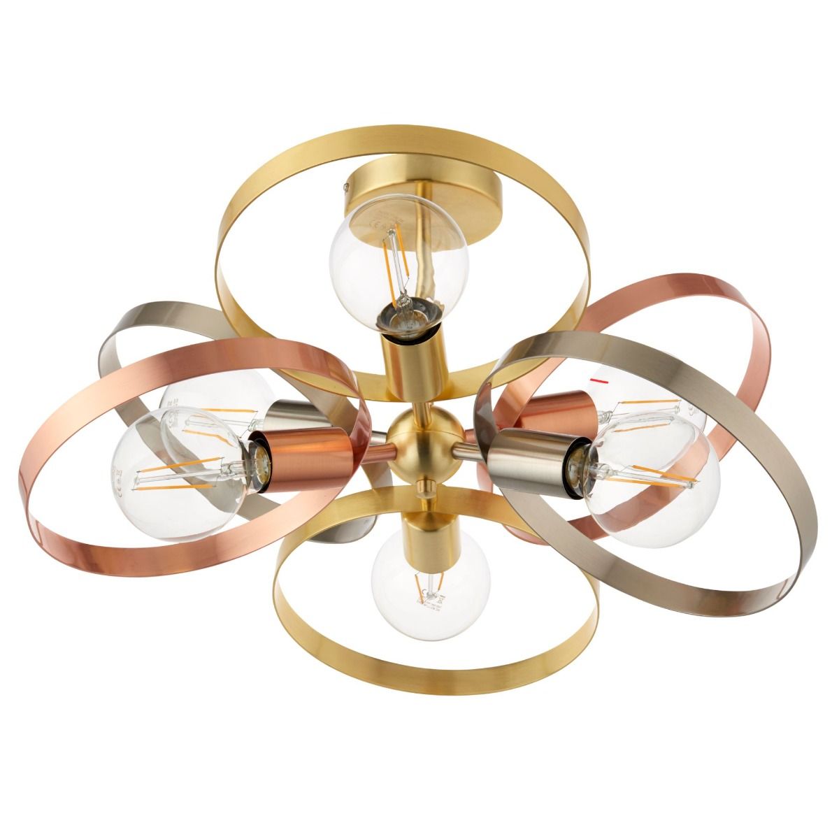 Hoop 6 Light Semi Flush Trio Ceiling Light