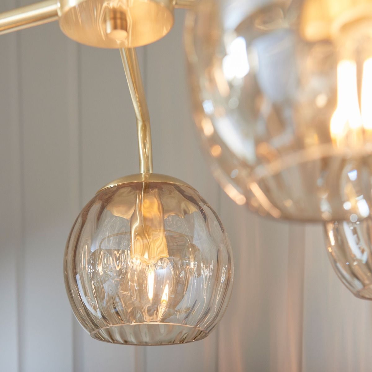 Dimple 5 Light Satin Brass Ceiling Pendant