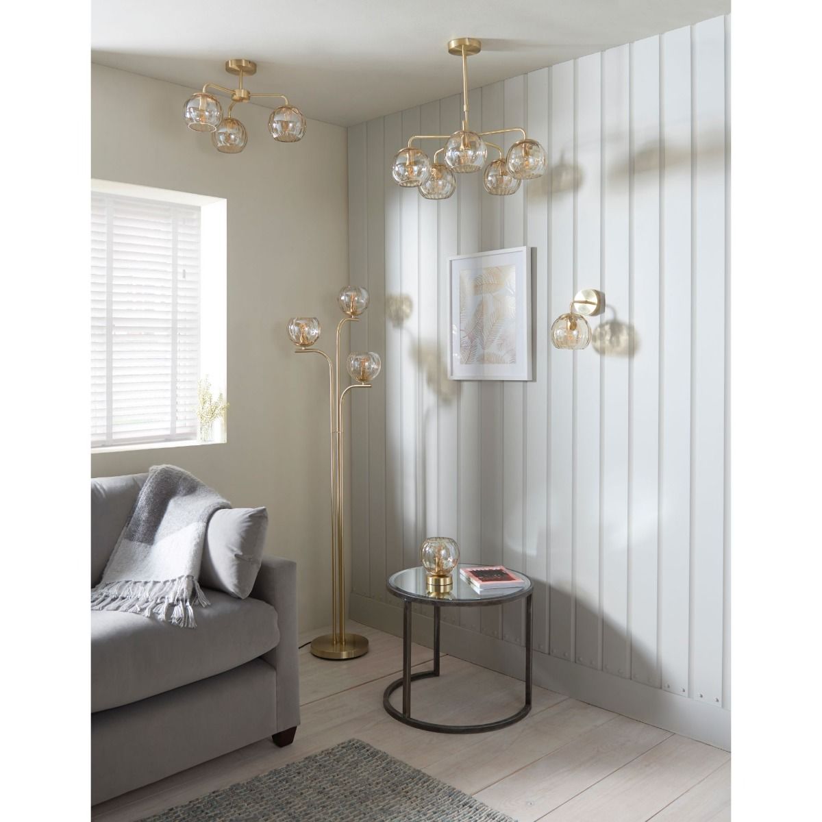 Dimple Satin Brass Wall Light