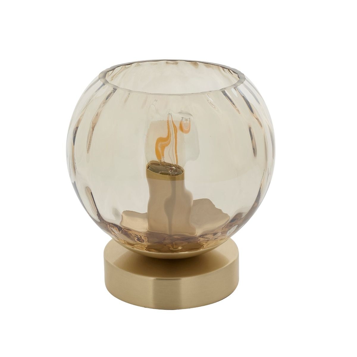 Dimple Satin Brass Table Lamp
