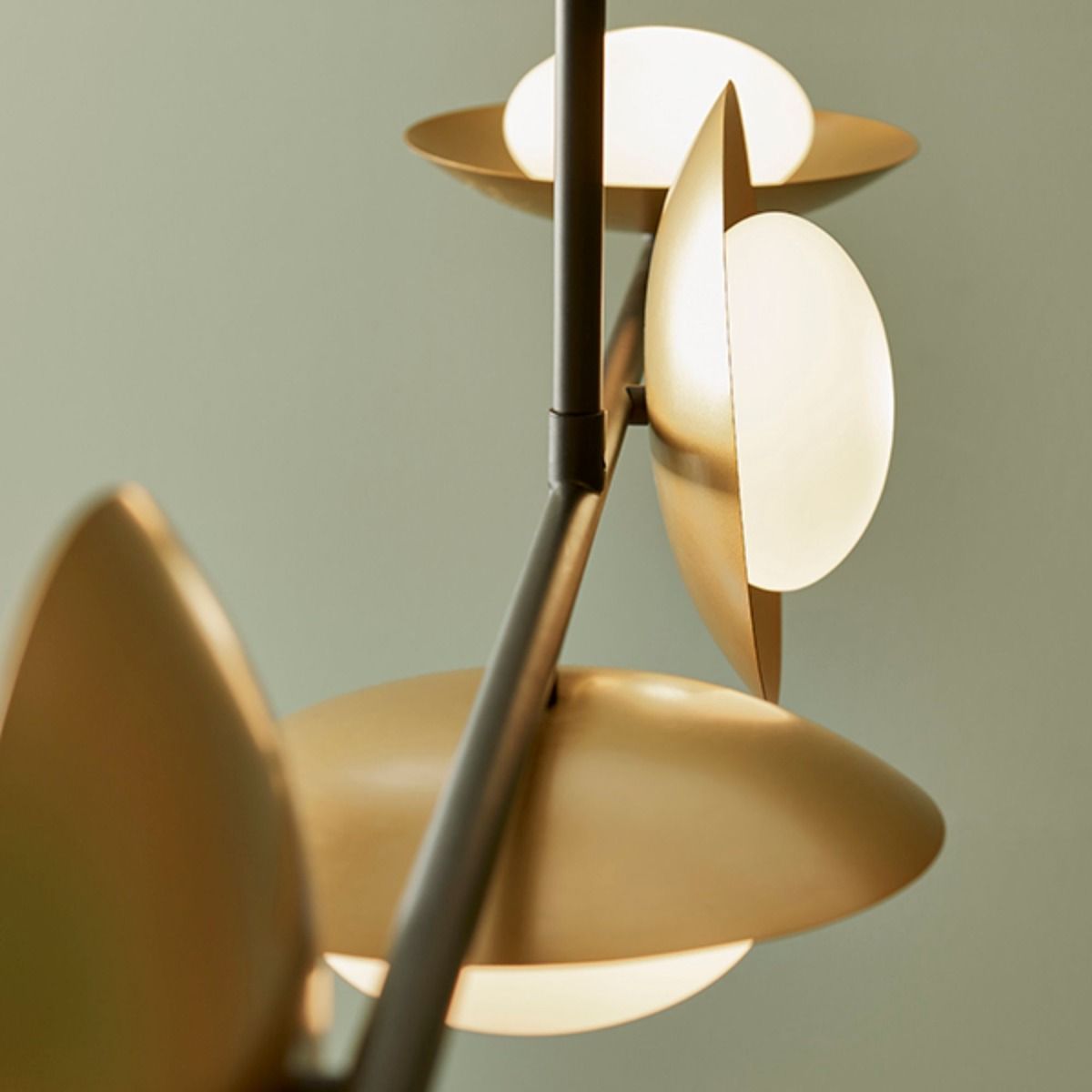 Carrei 4 Light Semi Flush Gold and Bronze Ceiling Light