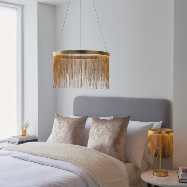 Zelma Satin Brass LED Ceiling Pendant