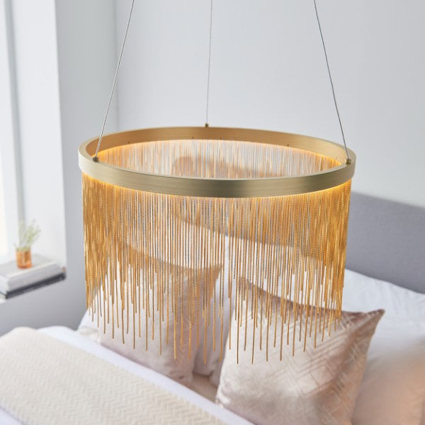 Zelma Satin Brass LED Ceiling Pendant