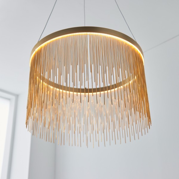 Zelma Satin Brass LED Ceiling Pendant