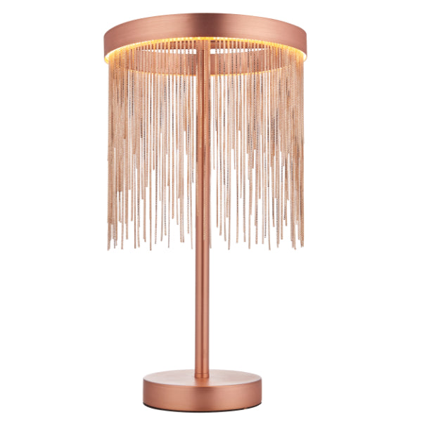 Zelma Brushed Copper LED Table Lamp