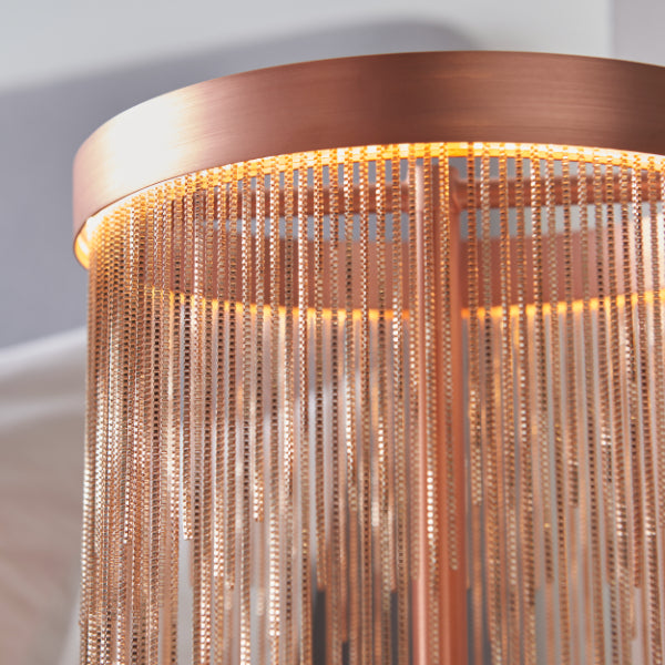 Zelma Brushed Copper LED Table Lamp