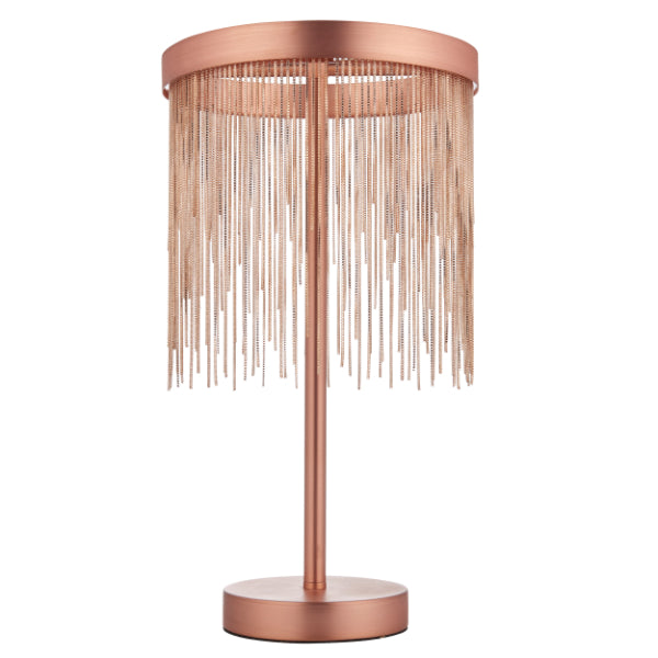 Zelma Brushed Copper LED Table Lamp