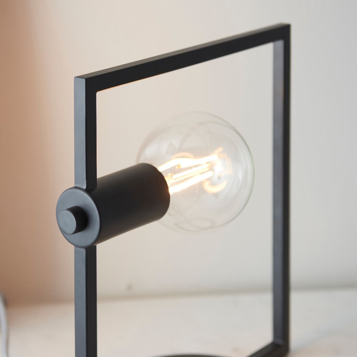 Shape 1 Light Black Rectangle Table Lamp
