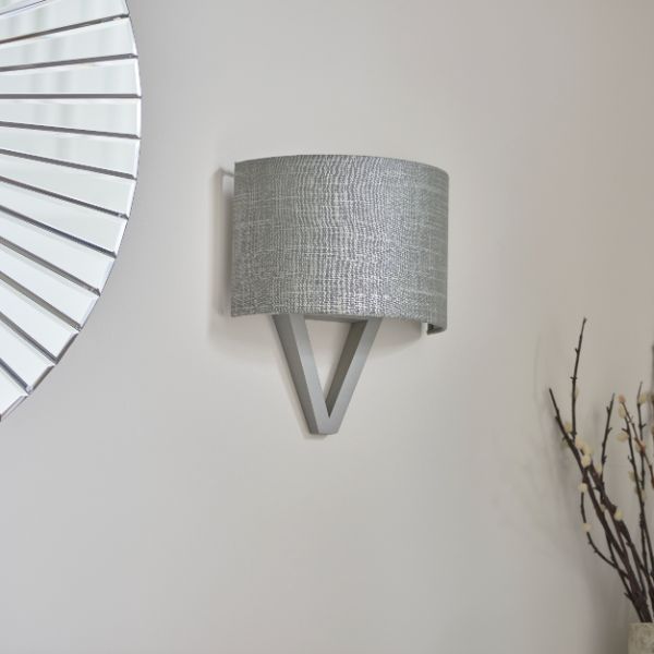 Kaden 1 Light Grey Wood Wall Light