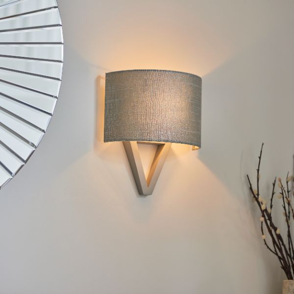 Kaden 1 Light Grey Wood Wall Light