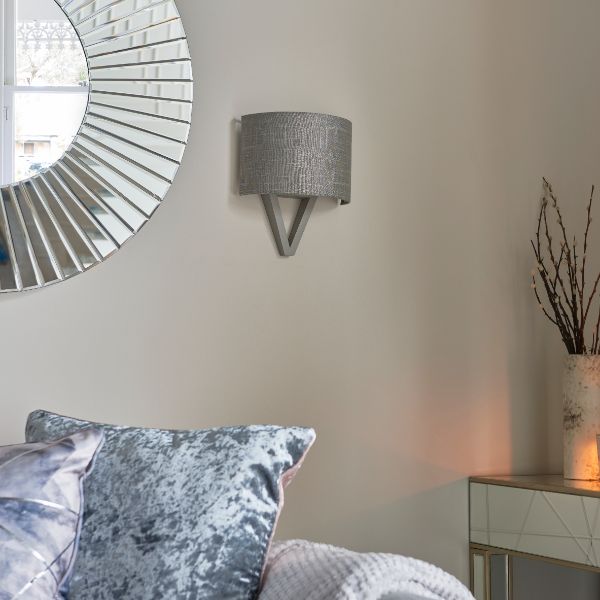 Kaden 1 Light Grey Wood Wall Light