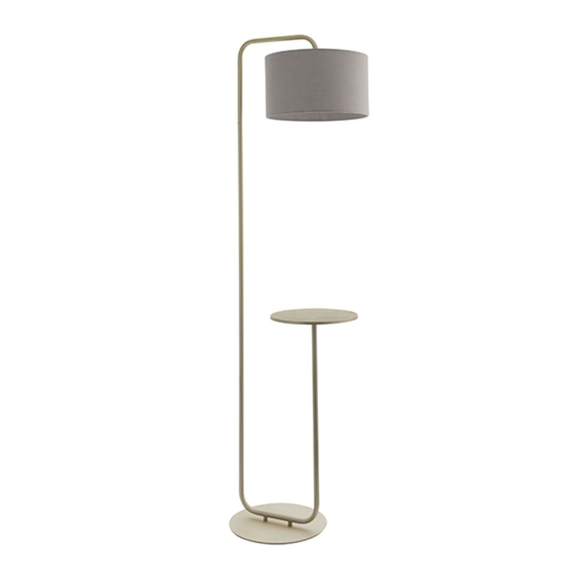 Nahia Champagne Floor Lamp with Table
