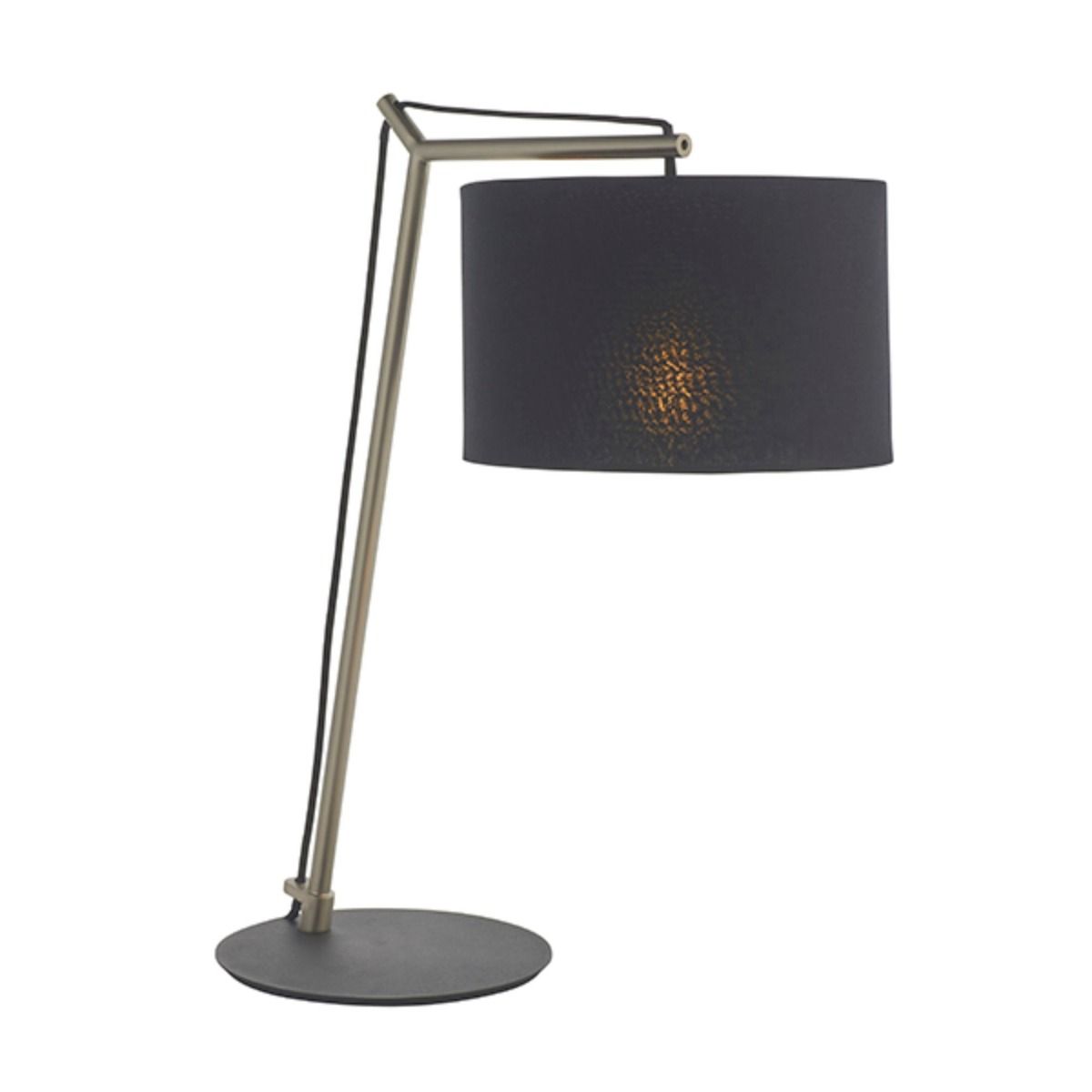 Zaira Nickel and Black Desk Table Lamp