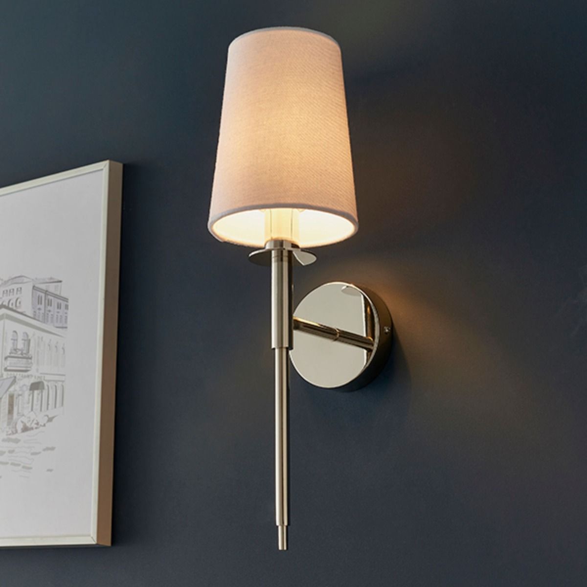 Carlota Nickel and White Wall Bracket