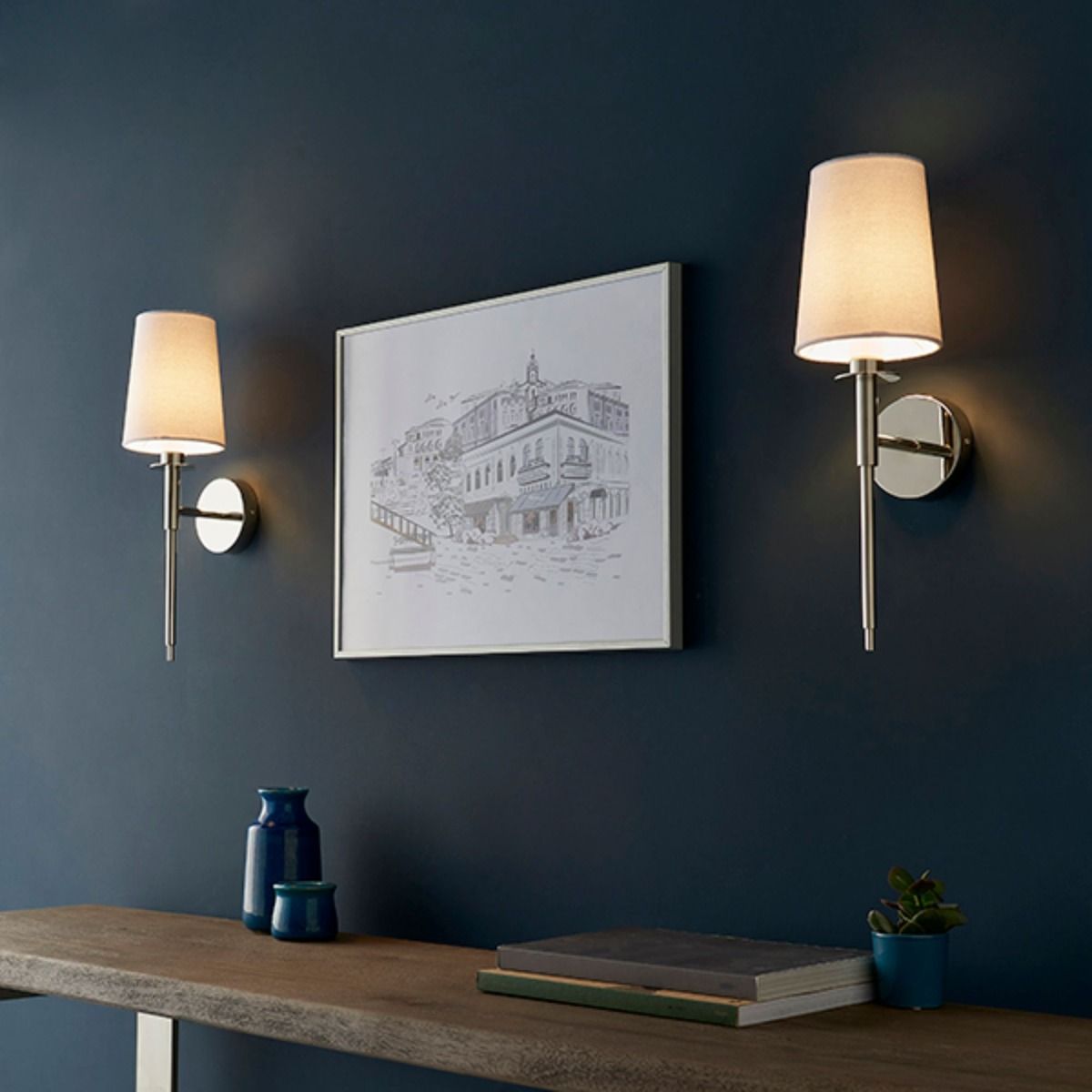 Carlota Nickel and White Wall Bracket