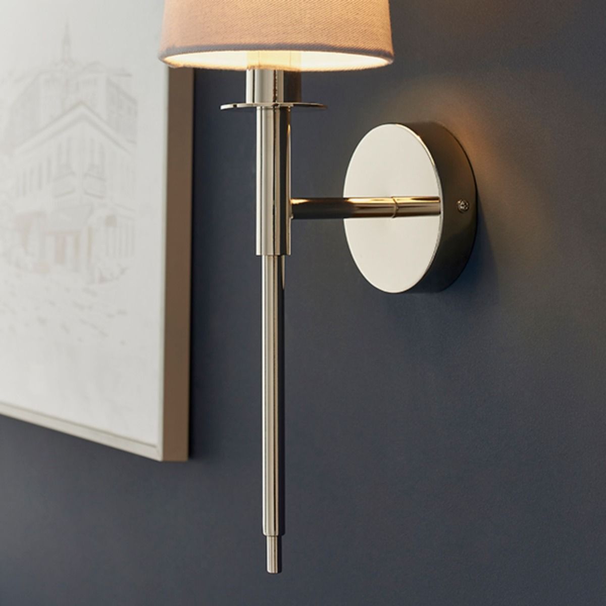Carlota Nickel and White Wall Bracket