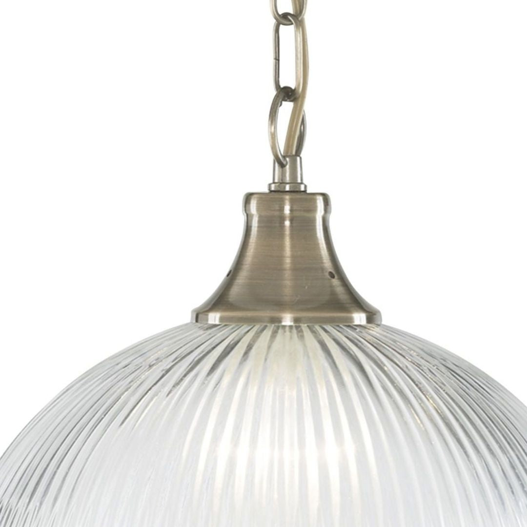 American Diner Ceiling Light Antique Brass