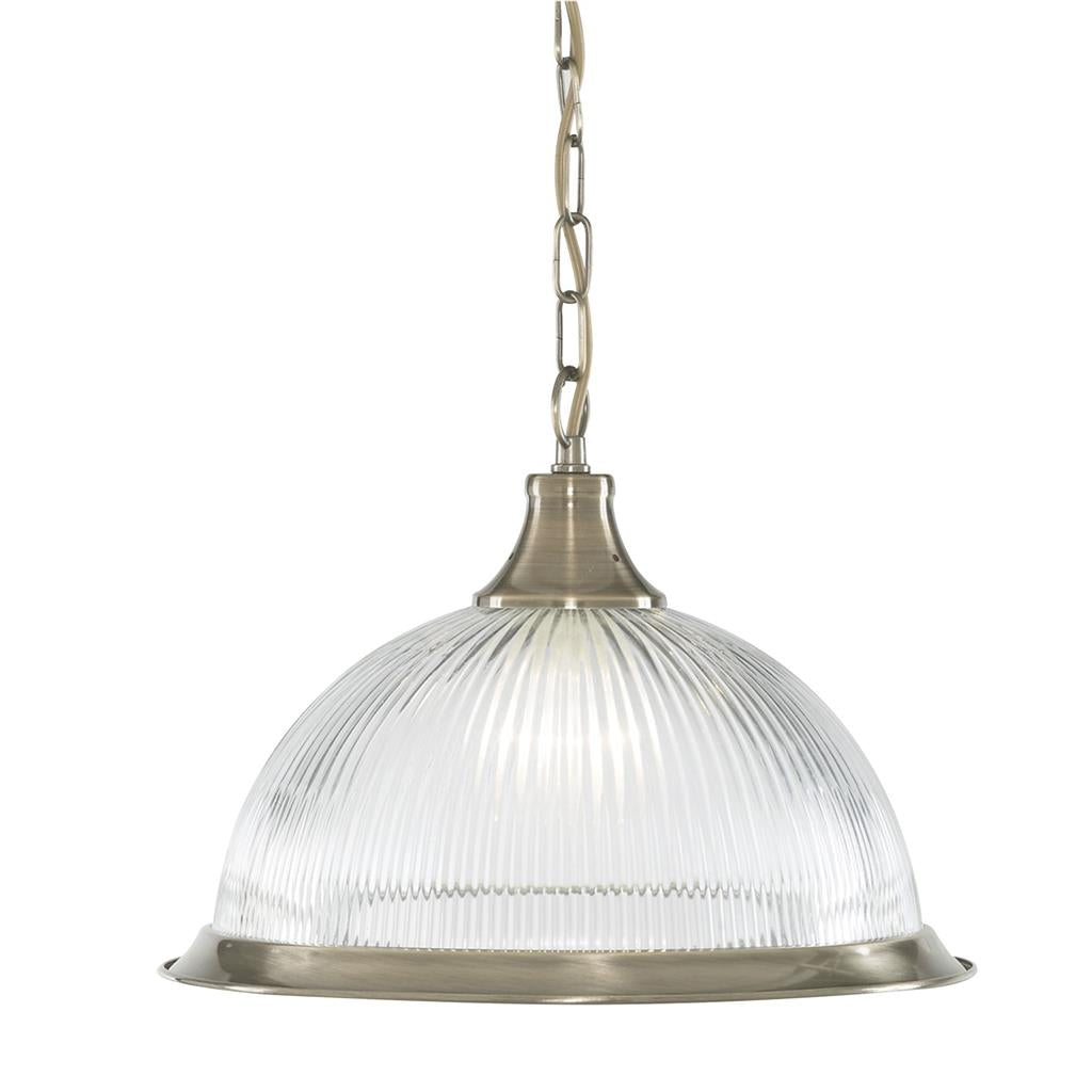 American Diner Ceiling Light Antique Brass