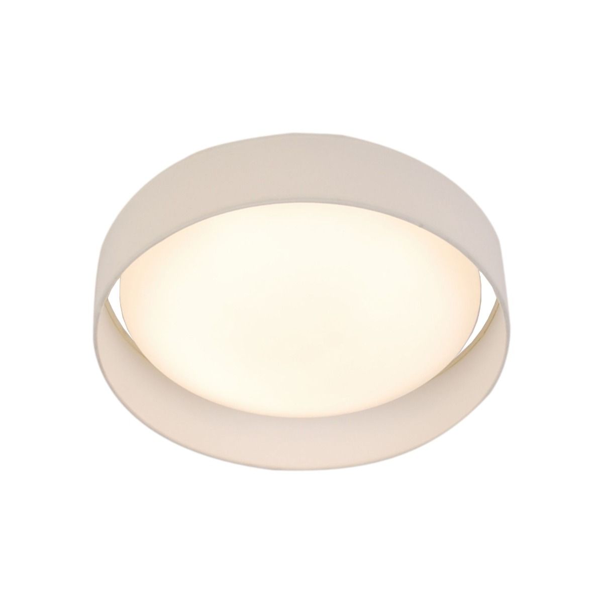 Gianna LED Warm White Flush Ceiling Light with White Shade