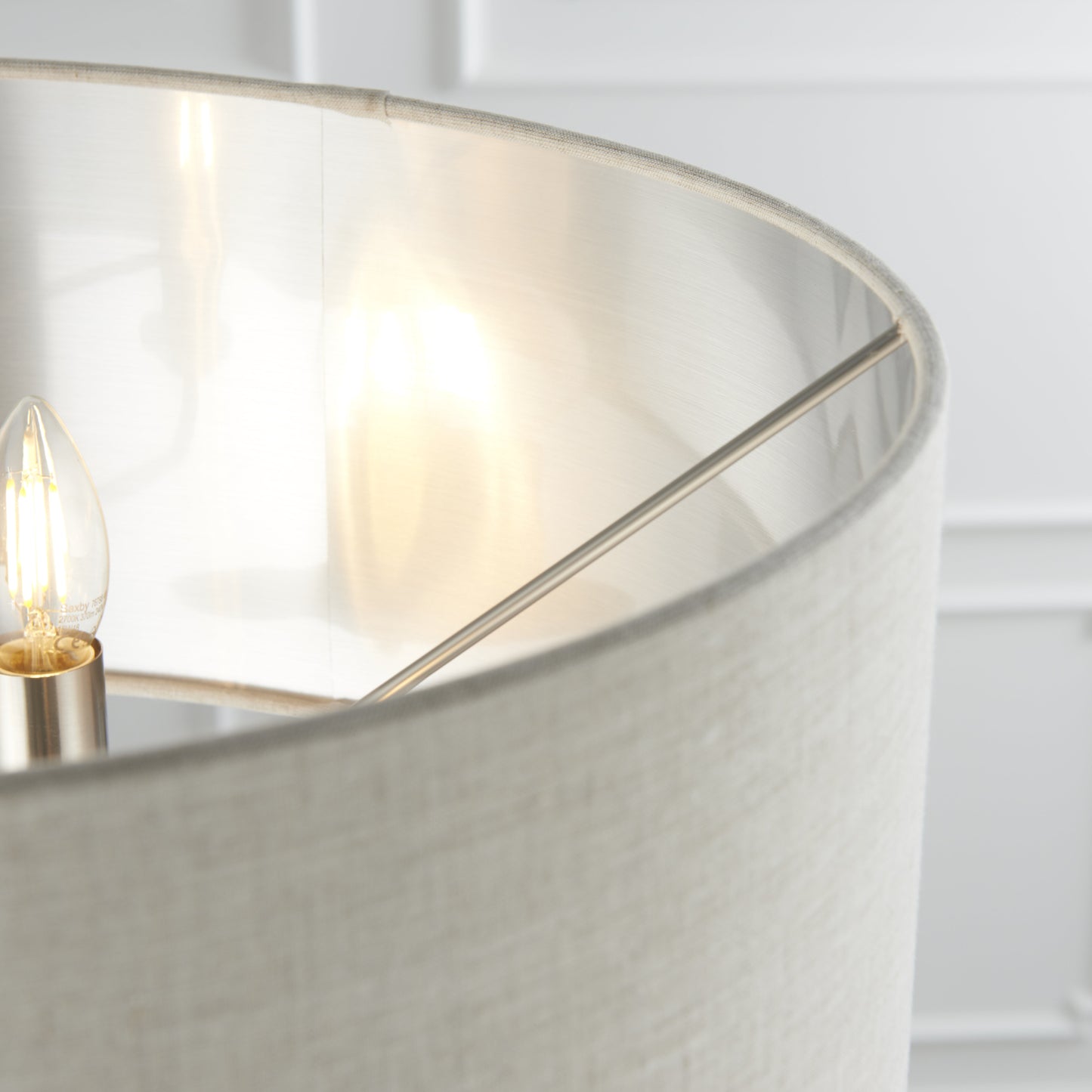 Highclere 3 Light Floor Lamp Brushed Chrome