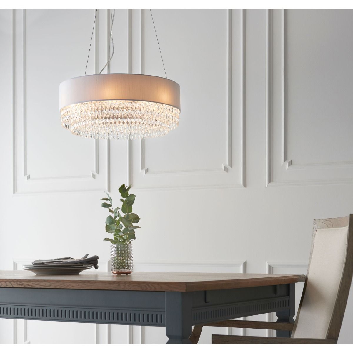Malmesbury 6 Light Polished Chrome & Crystal Ceiling Pendant