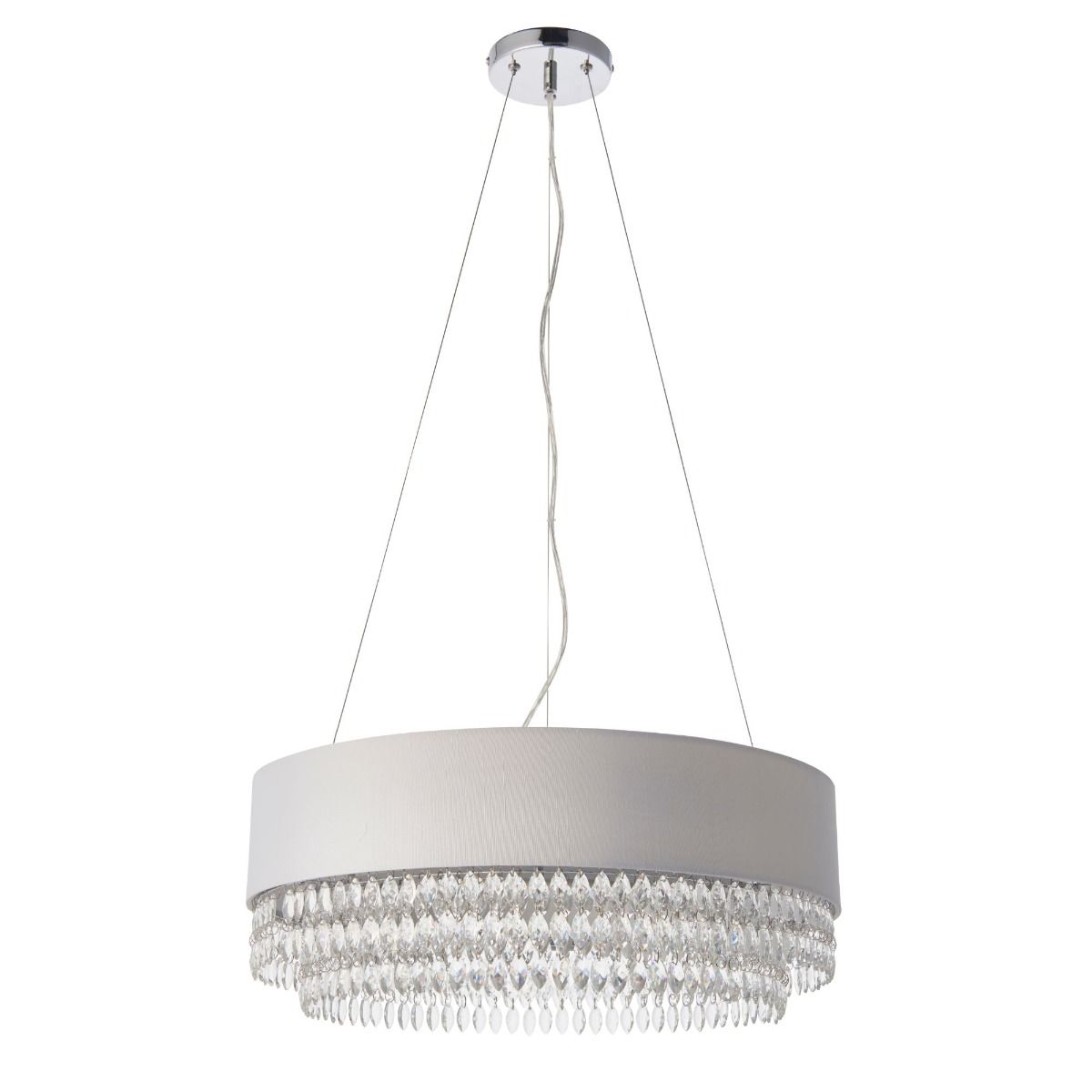 Malmesbury 6 Light Polished Chrome & Crystal Ceiling Pendant