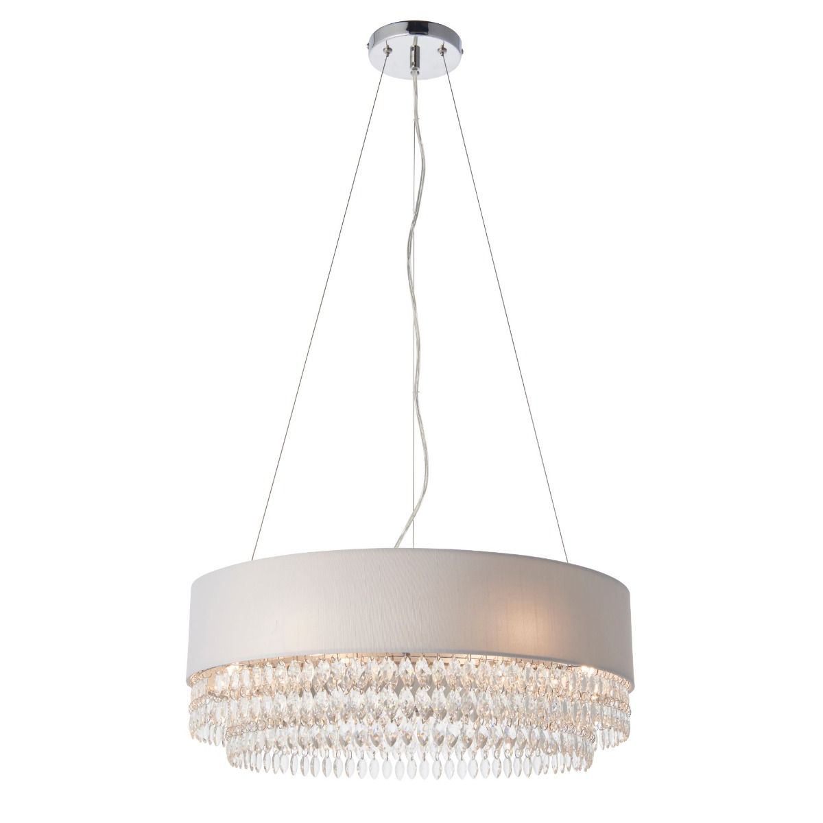 Malmesbury 6 Light Polished Chrome & Crystal Ceiling Pendant
