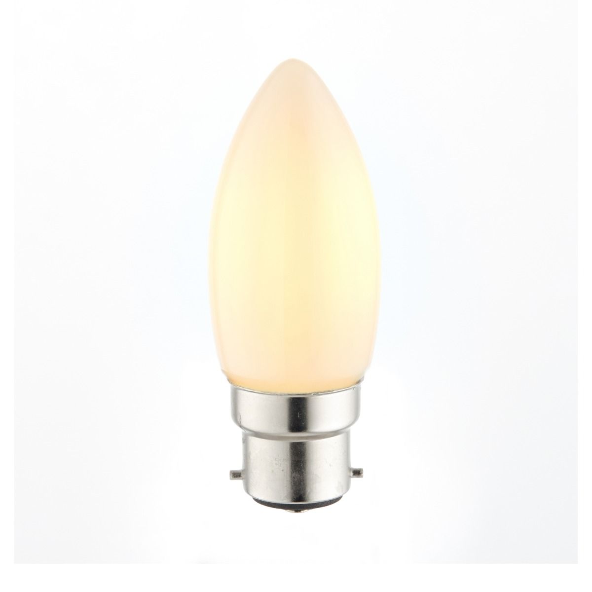B22/BC 4w LED Candle Coated Warm White Dimmable Light Bulb