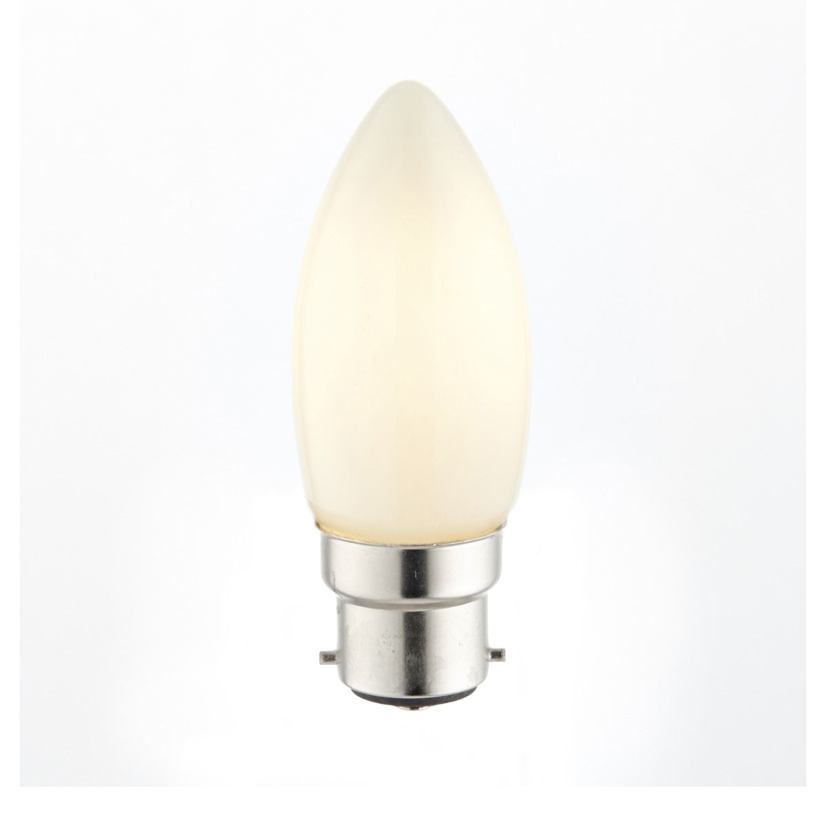 B22/BC 4w LED Candle Coated Cool White Dimmable Light Bulb