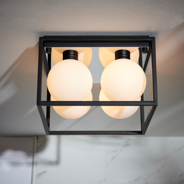 Beso 4 Light IP44 Semi Flush Light