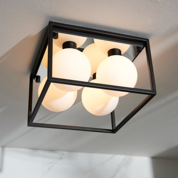 Beso 4 Light IP44 Semi Flush Light