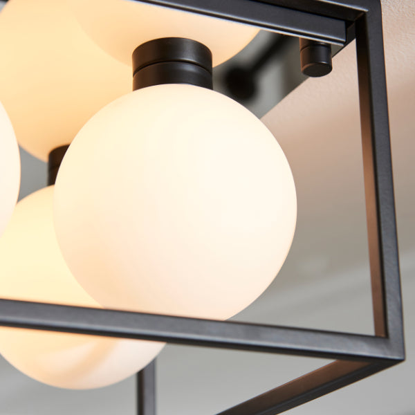 Beso 4 Light IP44 Semi Flush Light
