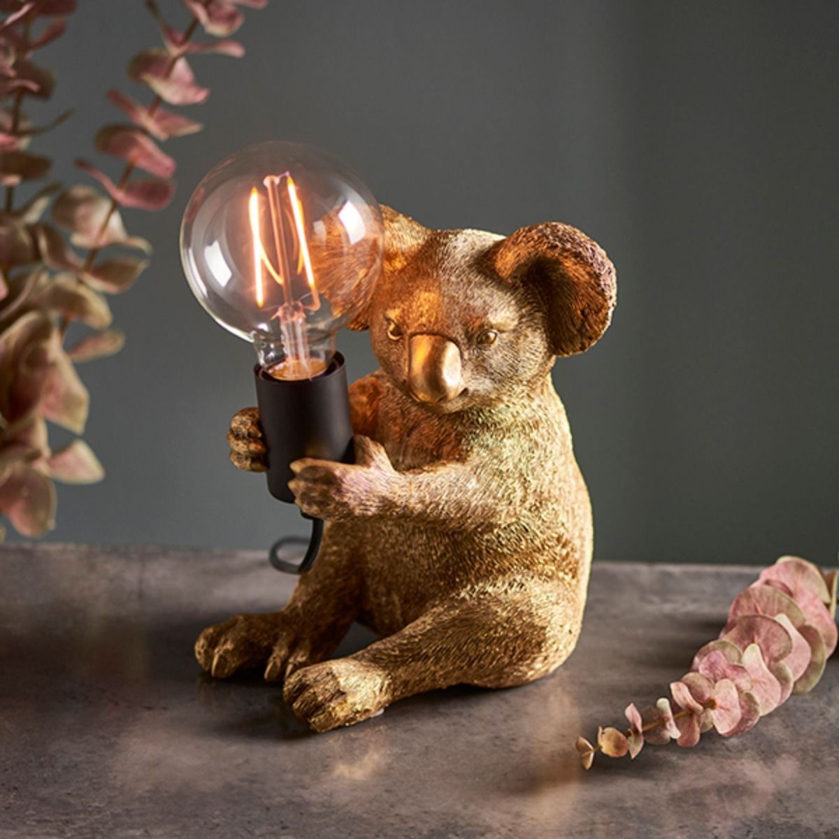 Wiggles Vintage Gold Table Lamp