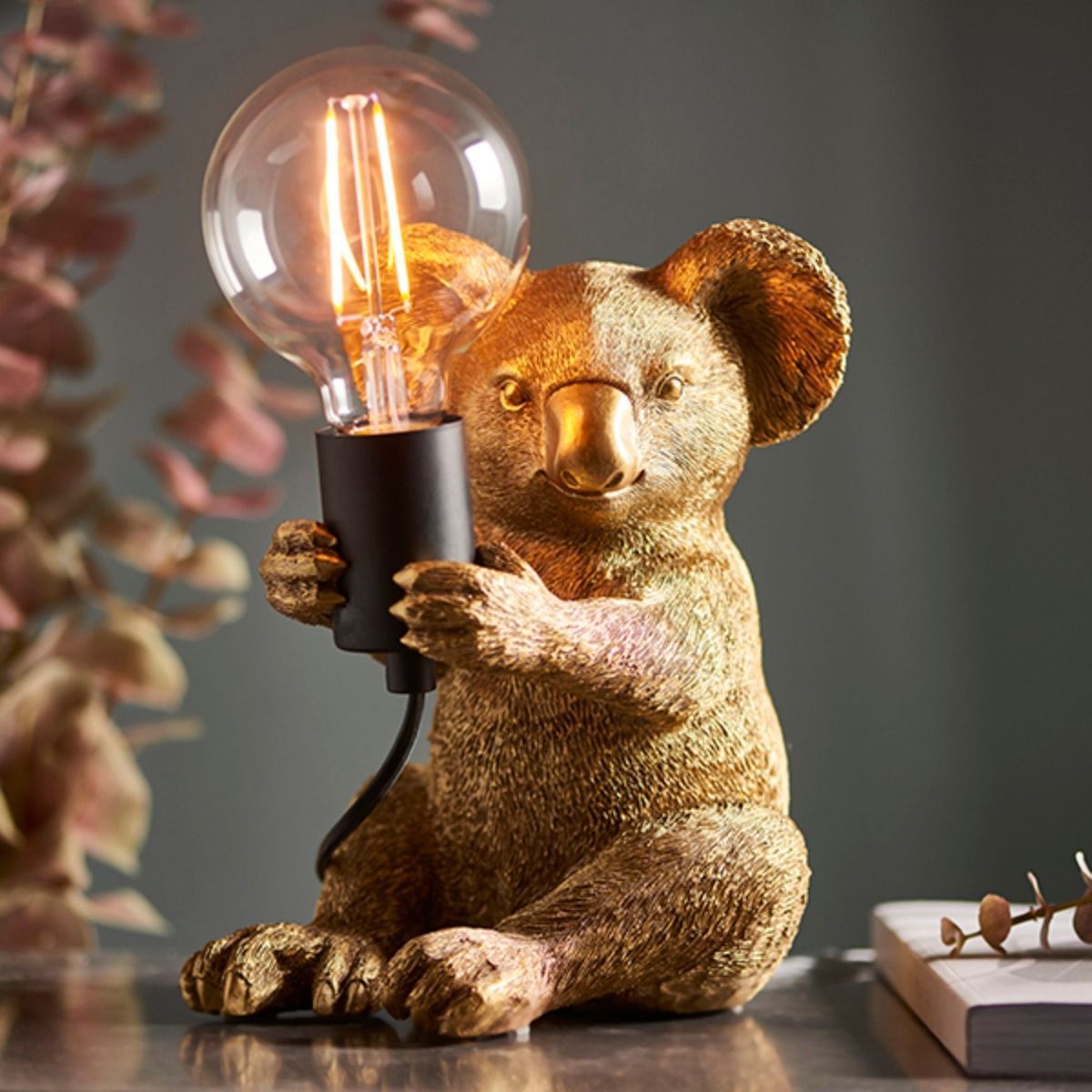Wiggles Vintage Gold Table Lamp