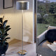 Maserlo Satin Nickel Floor Lamp with Silver Shade