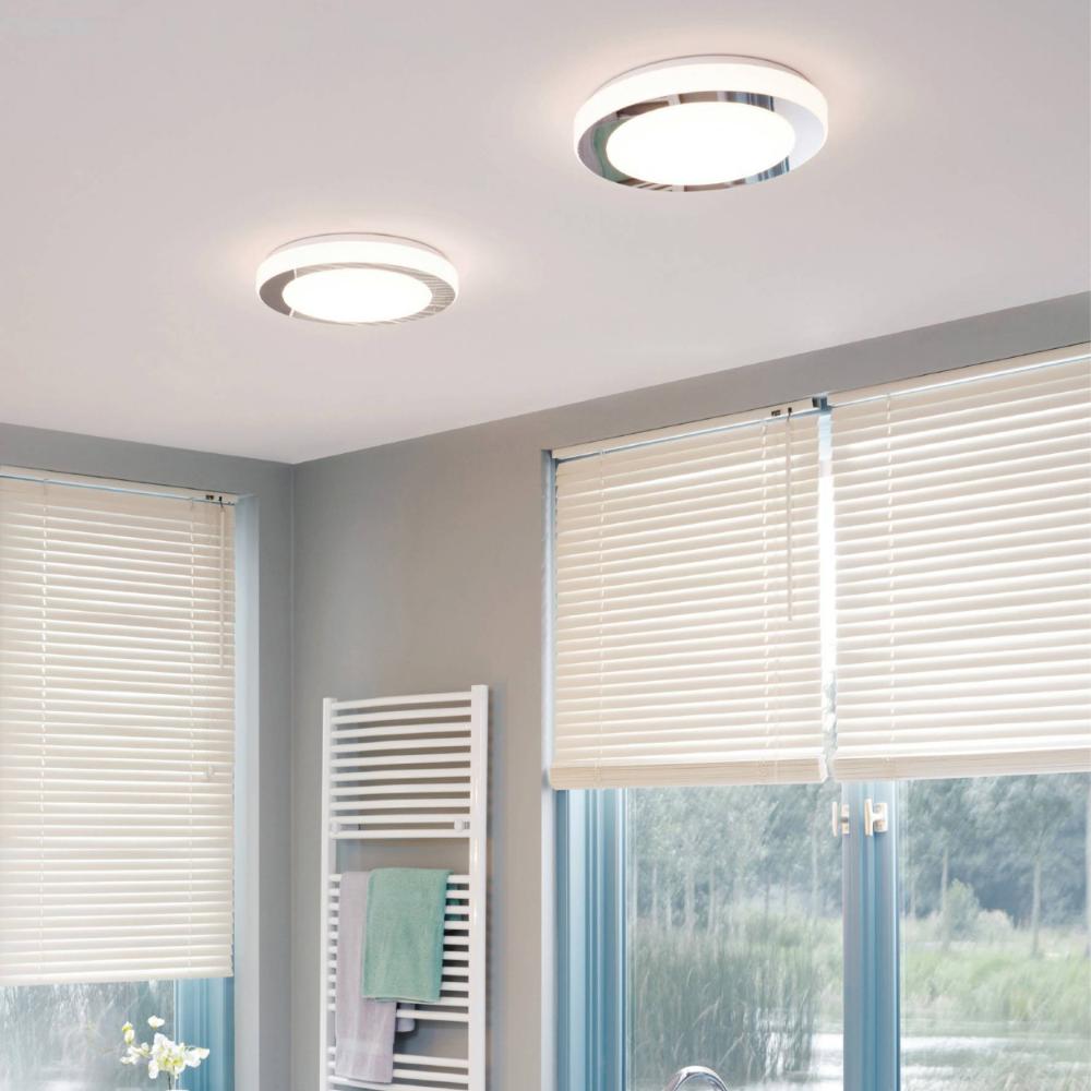 Carpi Chrome LED Bathroom Flush Ceiling Light