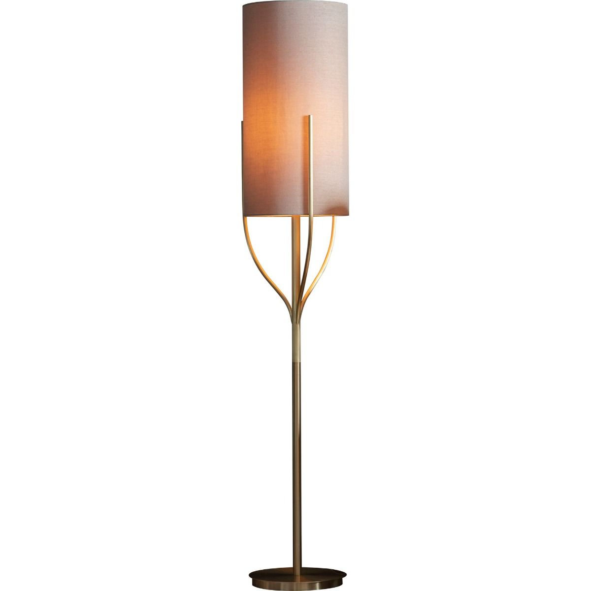 Fraser 1 Light Satin Brass Floor Lamp
