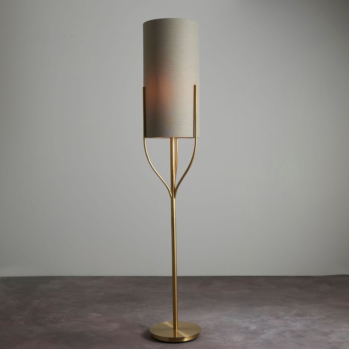 Fraser 1 Light Satin Brass Floor Lamp