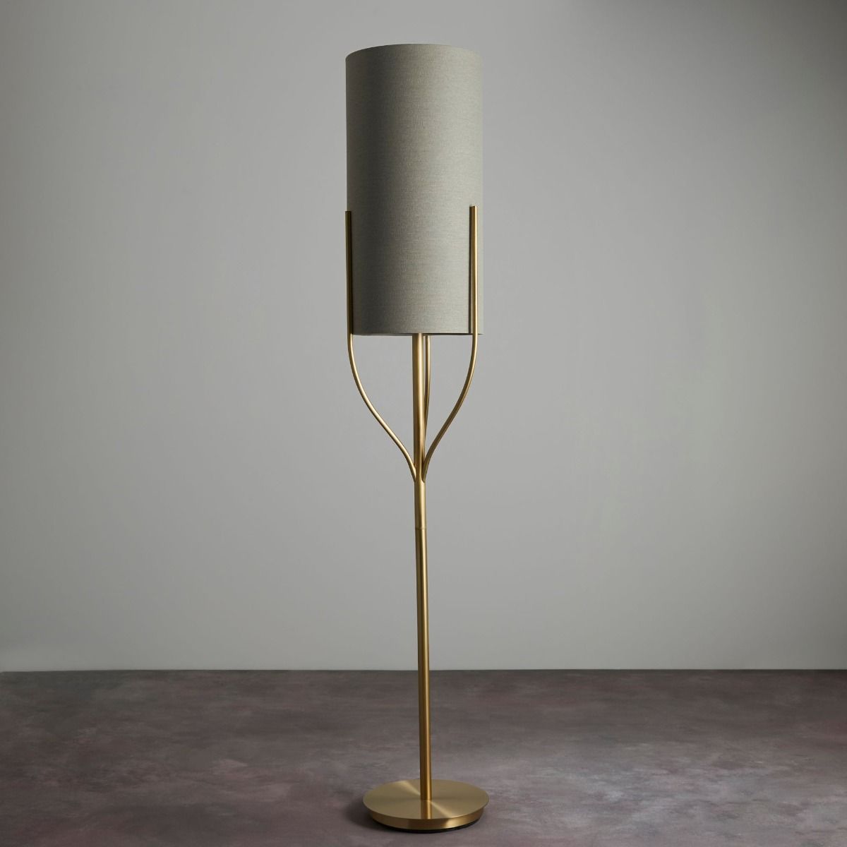 Fraser 1 Light Satin Brass Floor Lamp
