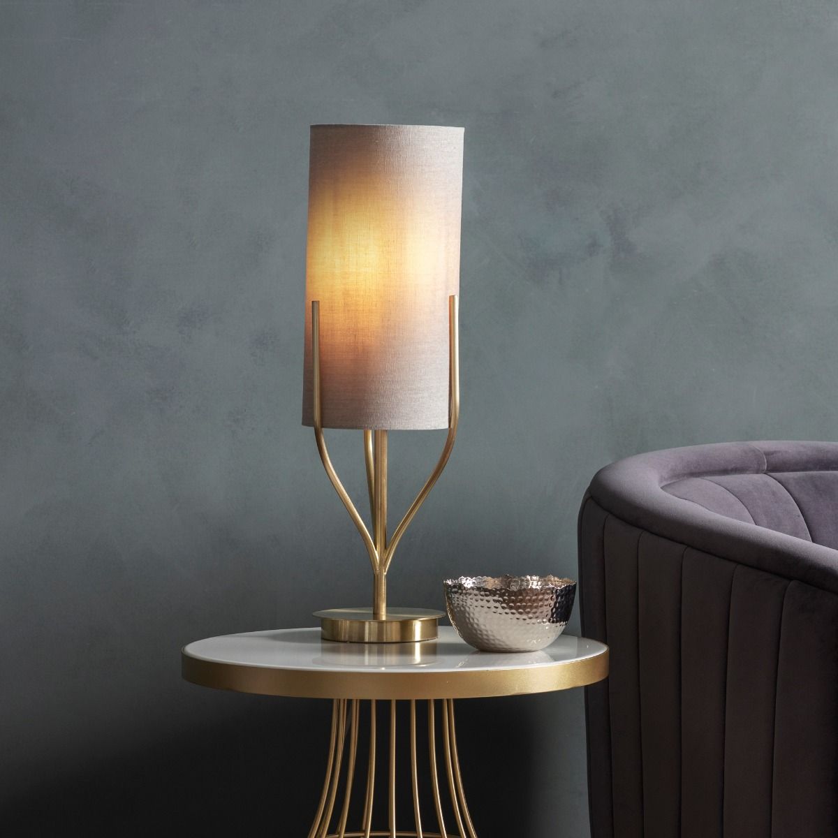 Fraser 1 Light Satin Brass Table Lamp