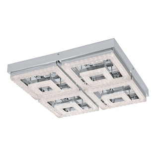 Fradelo Polished Chrome LED Flush Ceiling Light Large