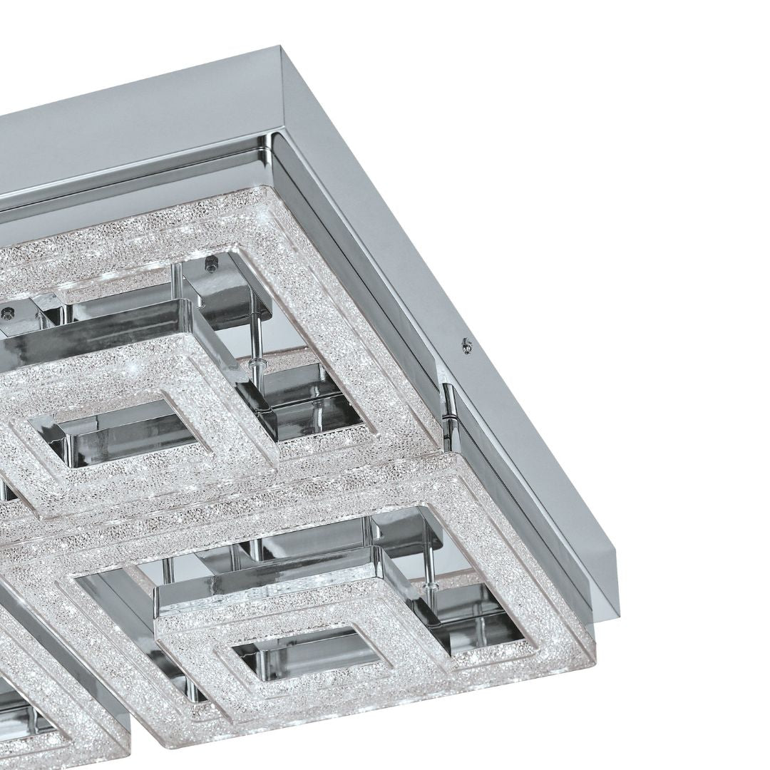 Fradelo Polished Chrome LED Flush Ceiling Light Large